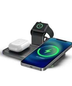 3 in 1 15W Wireless Charging Station Compatible for iWatch, AirPods, iPhone, and Samsung Galaxy