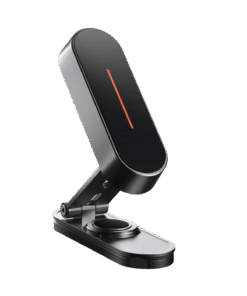 Magnetic Car Phone Holder One-Handed Aluminum Alloy 360° Rotation with Metal Plate for All Smartphones
