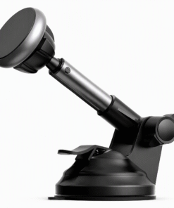 Magnetic Car Mount Phone Holder Windshield/Dashboard with Adjustable Telescopic Arm for All Smartphones - Suction & Dashboard