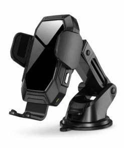 15W Wireless Phone Holder Auto Sensor Windshield/Dashboard with Car Charger for iOS Androids & All Smartphones - Wireless Charging Mounts