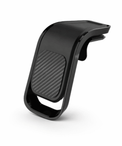 Magnetic Air Vent Car Phone Holder L-Type Clip with Adhesive Metal Plates for iPhone & Samsung - Air Vent