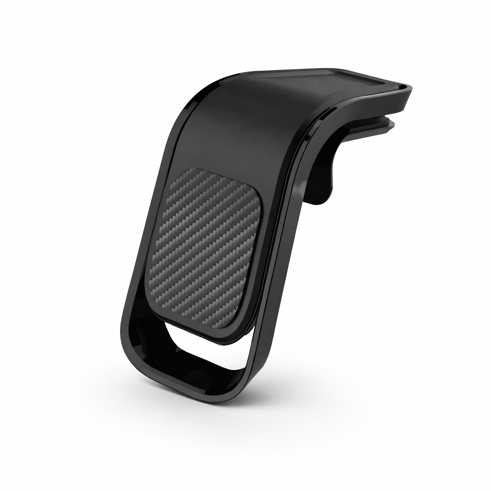 Magnetic Air Vent Car Phone Holder L-Type Clip with Adhesive Metal Plates for iPhone & Samsung - Air Vent