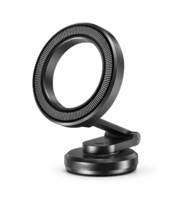 Snap-On Magnetic Car Phone Holder | 360° Rotating Foldable Dashboard Mount - Magnetic