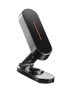 Magnetic Car Phone Holder One-Handed Aluminum Alloy 360° Rotation with Metal Plate for All Smartphones - Magnetic