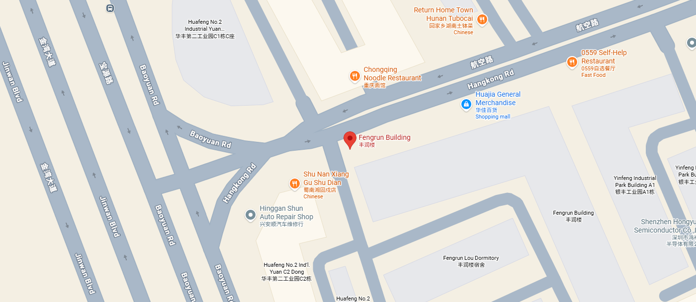 Map showing Fengrun Building C, Baoan District, Shenzhen