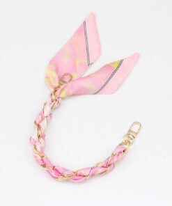 Gold Chain Printed Bandana Phone Lanyard