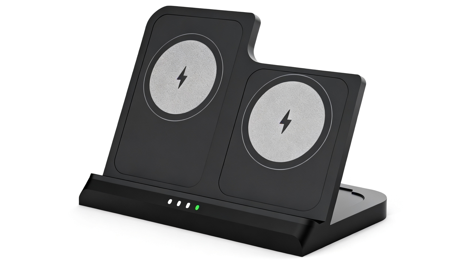 LIFOOST DuoCharge magnetic stand charging a foldable iPhone Duo