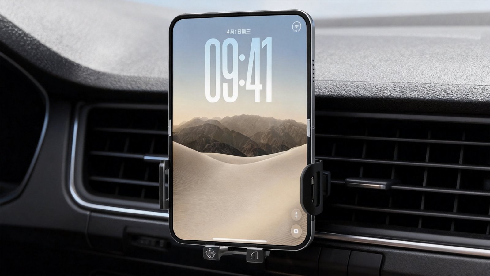 LIFOOST DuoMount charging iPhone Duo on a car air vent